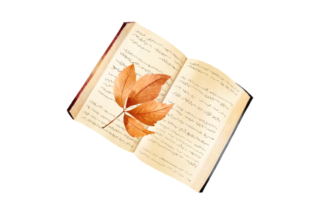 Book with a tree leaf
