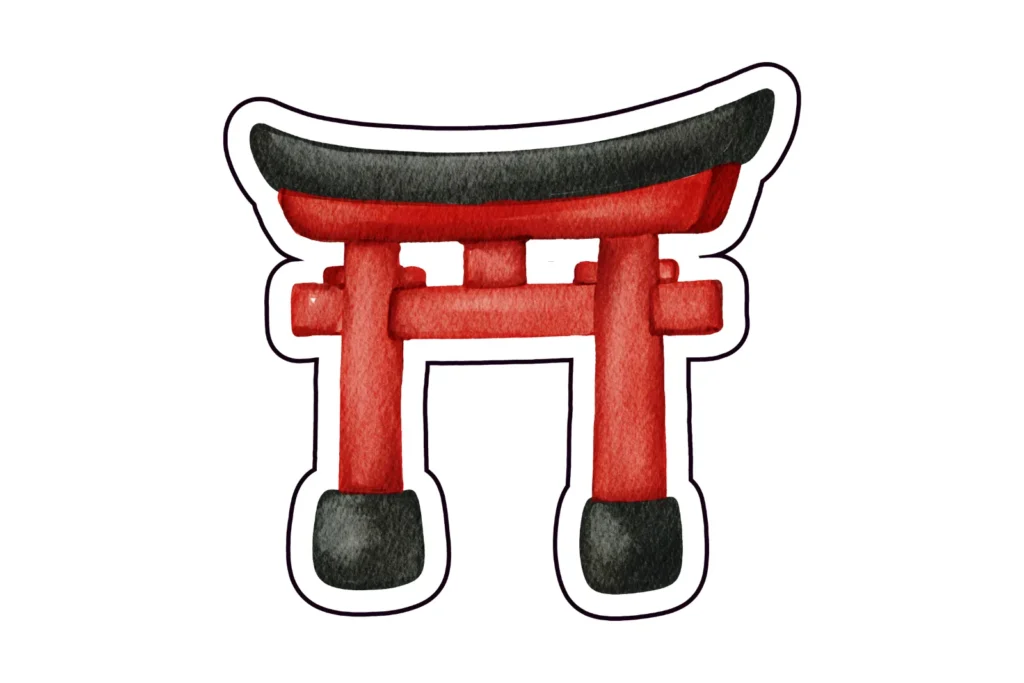 Torii, traditional Japanese gate, for our selection of books about Japan