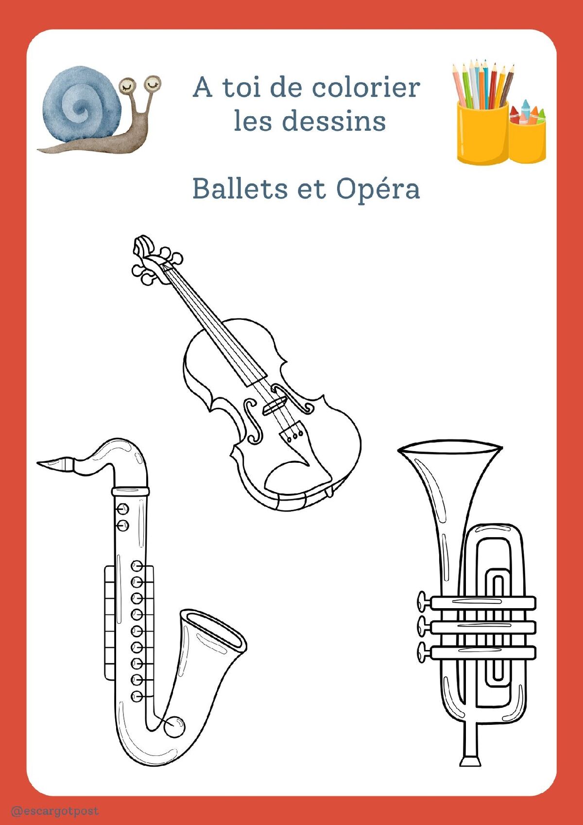 Opera and Ballet colouring page no. 2