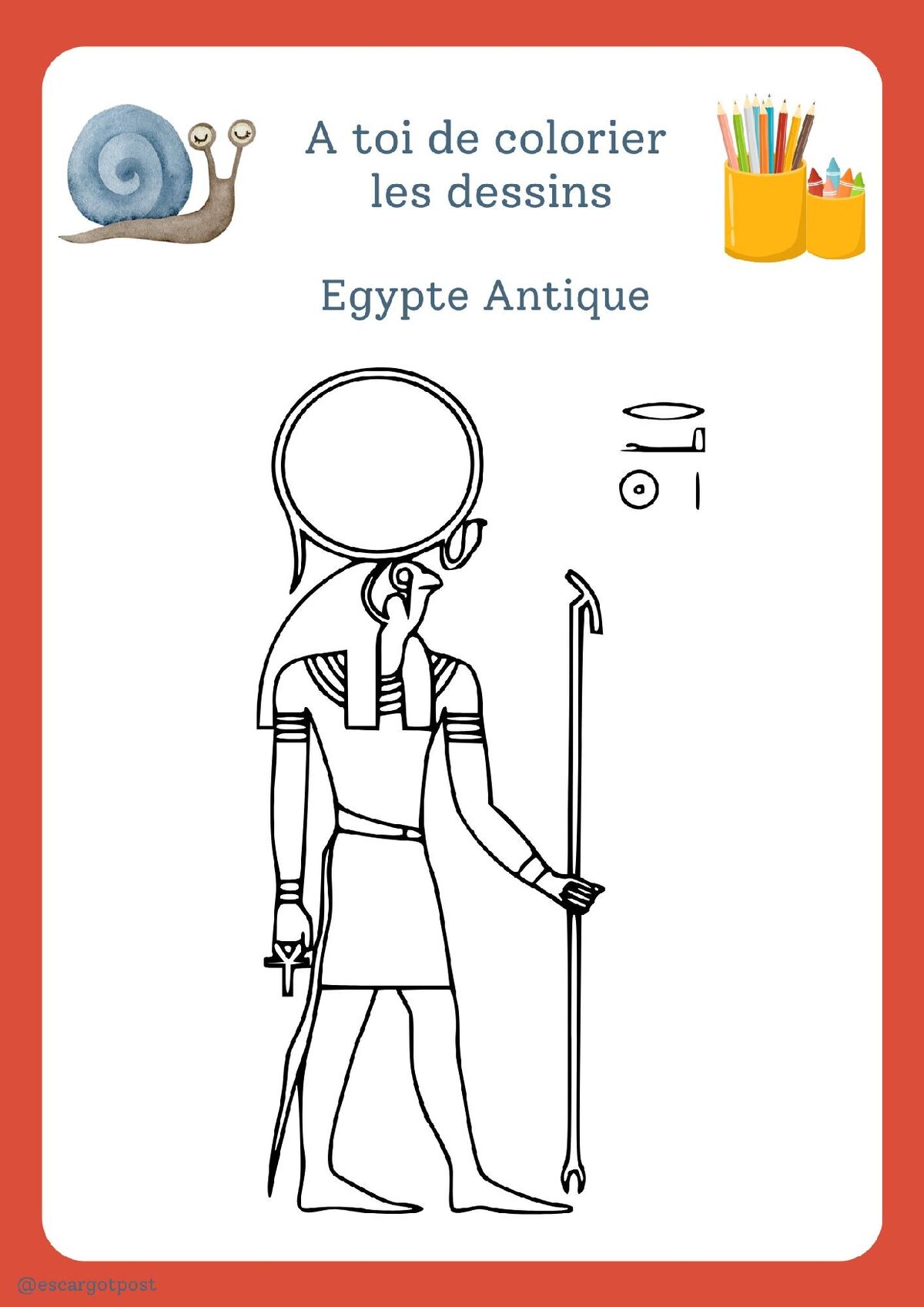 Ancient Egypt colouring page no. 2